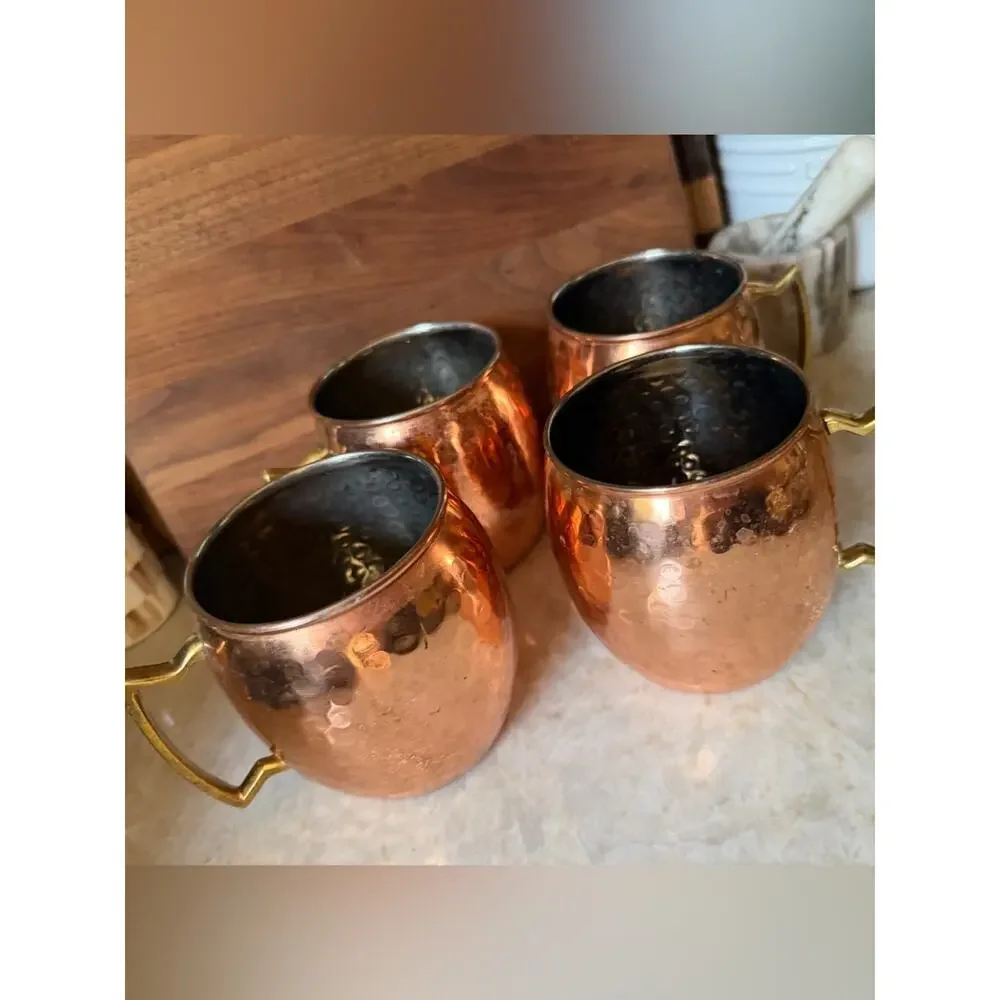 ODI Hammered Copper Mule Mugs x4